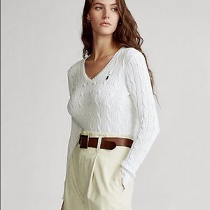 Ralph Lauren Sport cable knit v-neck sweater